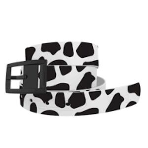 Stylish C4 Dairy Queen Black and White Women's Belt Cut to Size